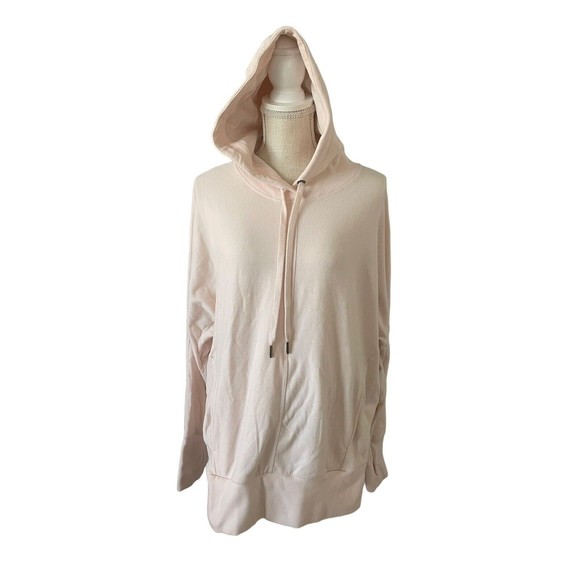Sweaty Betty Hoodie Womens Medium Pink Pullover‎ Sweater Thumbholes Warmup Gym - Picture 1 of 7